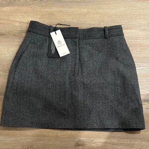 Grey Herringbone Women's Skirt